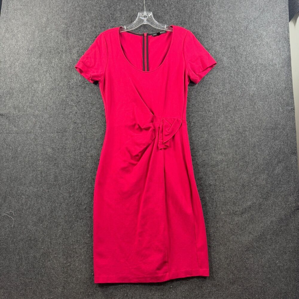 Saks Fifth Avenue Dress Women's 6 Pink Ruffle Cap Sleeve Zipper